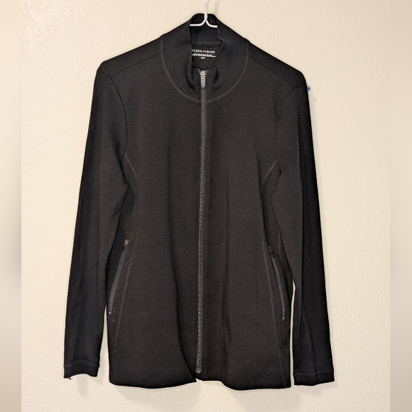 Eileen Fisher Jackets & Blazers - Eileen Fisher Black Zip-Up Jacket